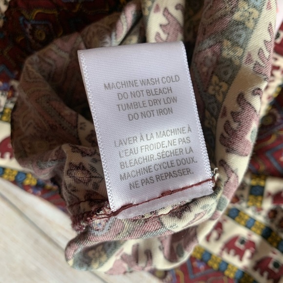 Melissa | Burgundy Elephant Tribal Print Pant - Picture 6 of 6